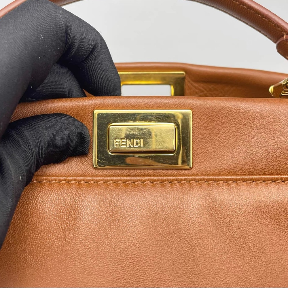 Fendi Tan Leather Satchel - Picture 7 of 9